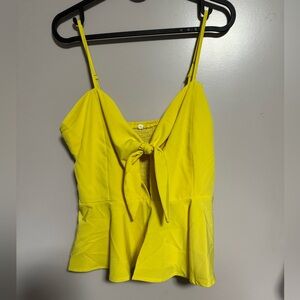 Yellow Tie Front Shein Tank Top